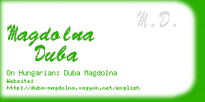 magdolna duba business card